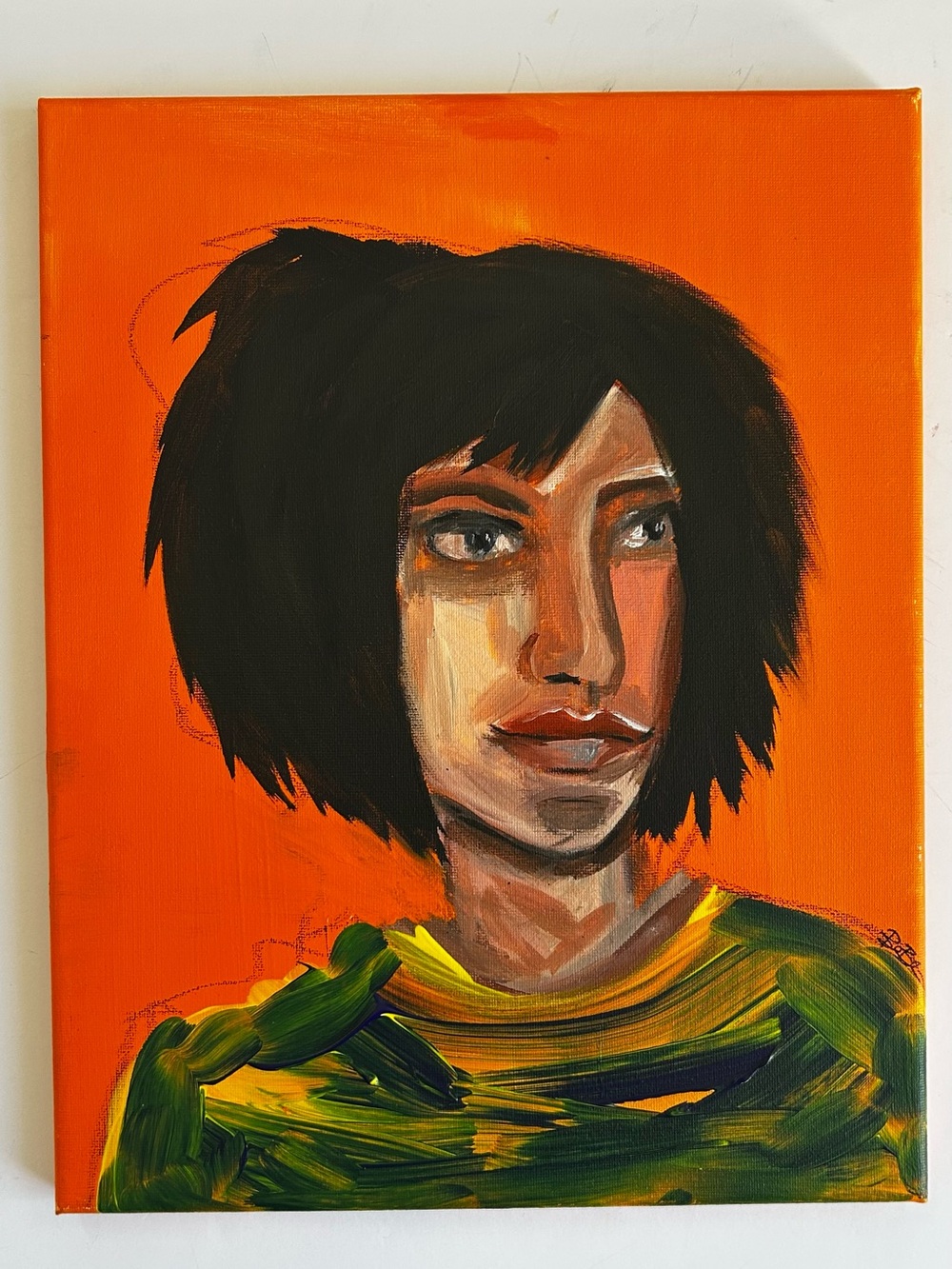 Hand painted original artwork artist signed acrylic painting